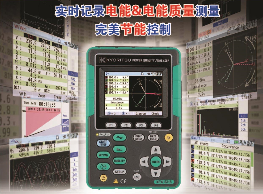 克列茨 KEW 6315 電能質(zhì)量分析儀