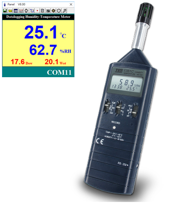 臺灣泰仕 TES-1361C 記憶式溫濕度表